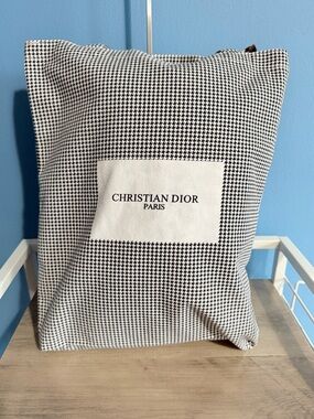 Dior Black & White Houndstooth Tote